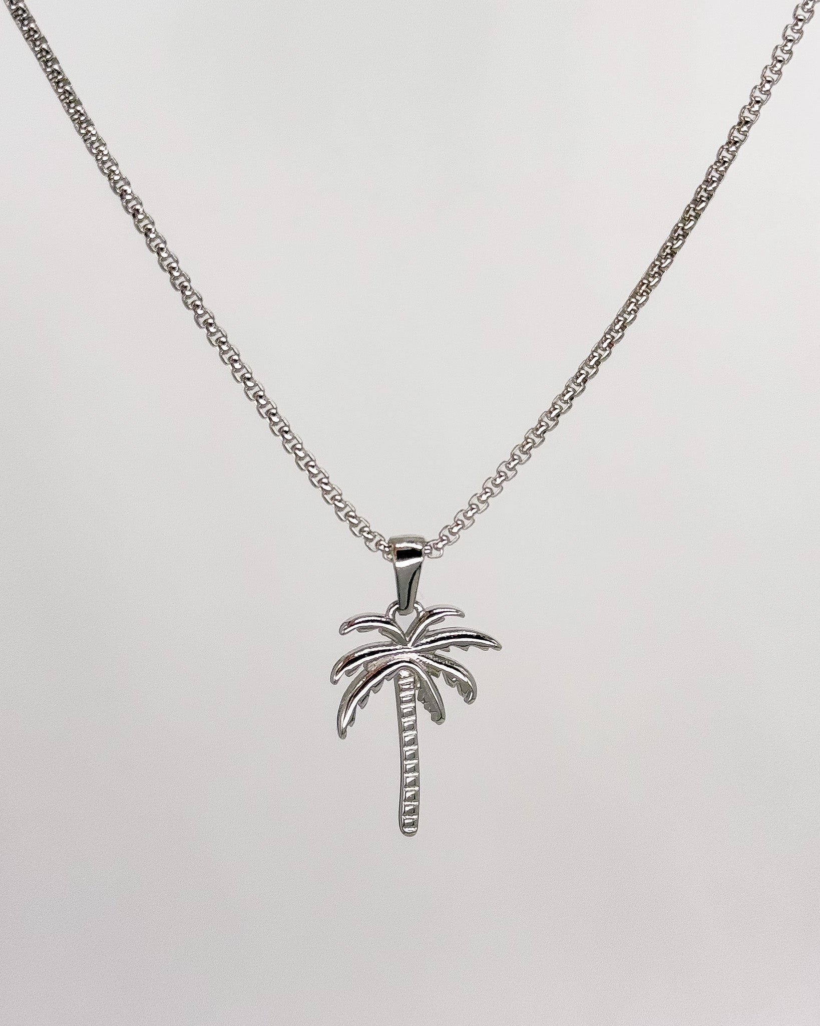 PALM TREE Necklace Silver