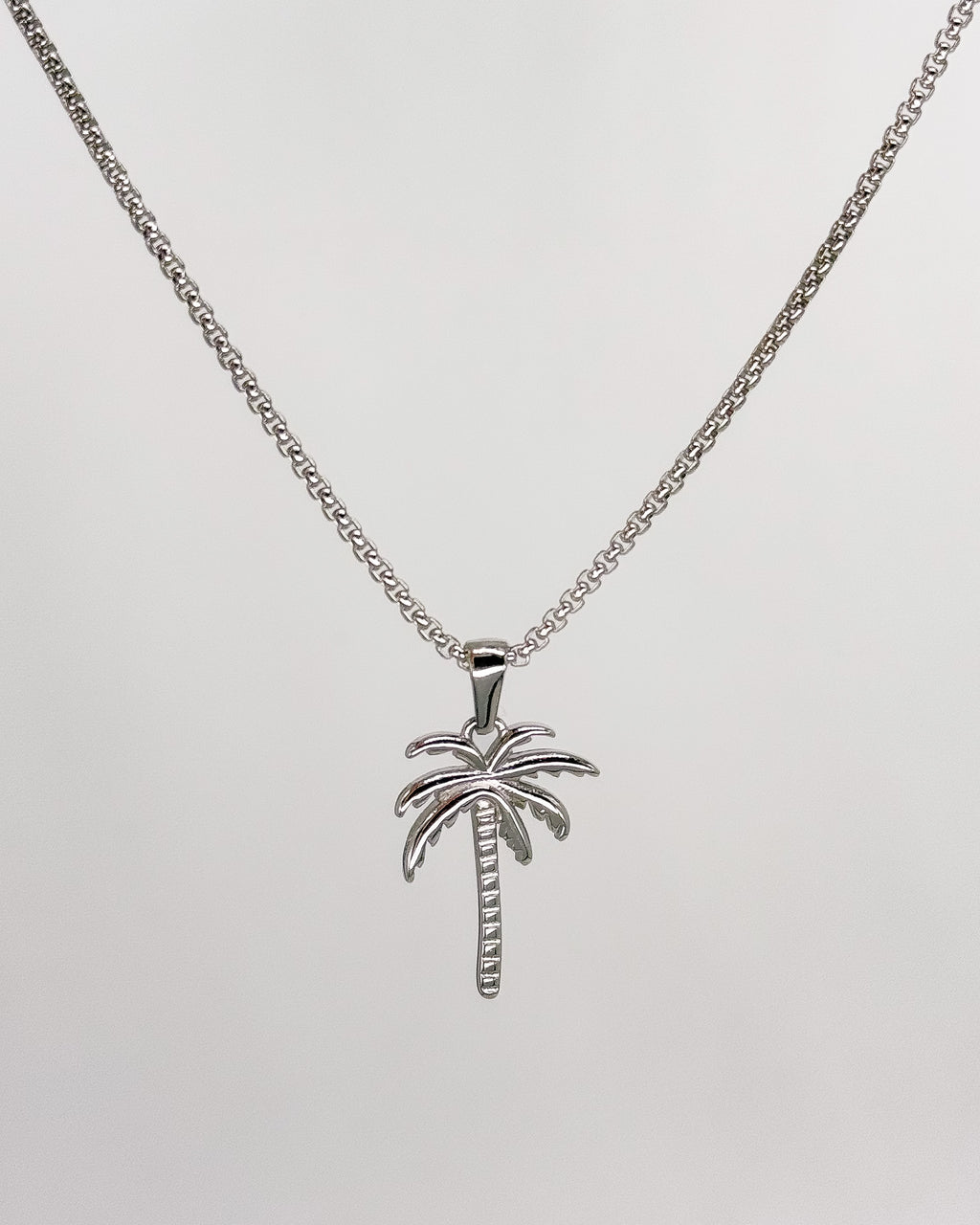 PALM TREE Necklace Silver