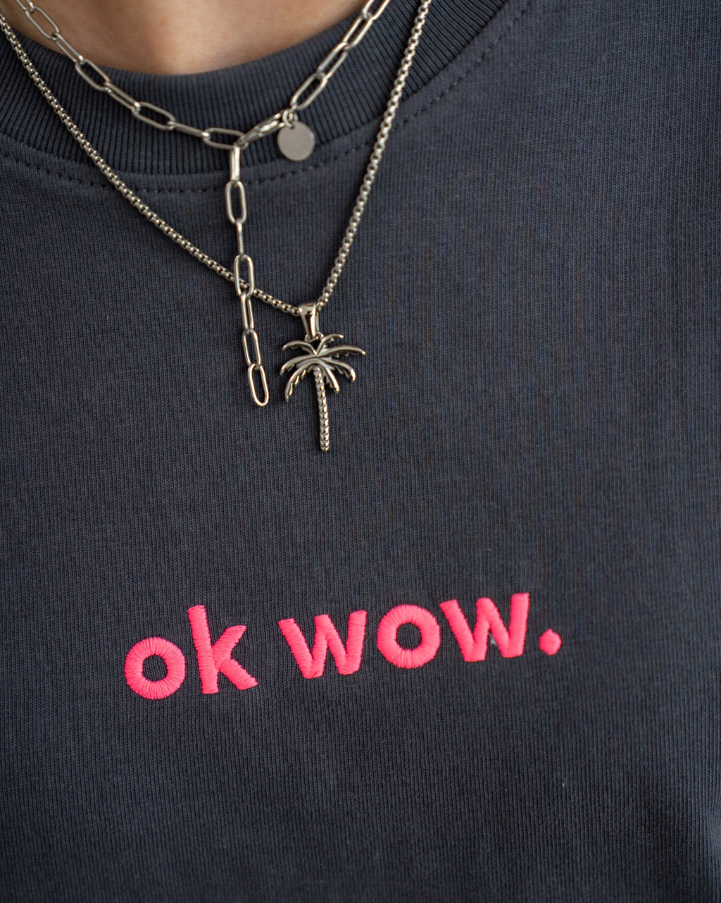 OK WOW T-Shirt Anthrazit