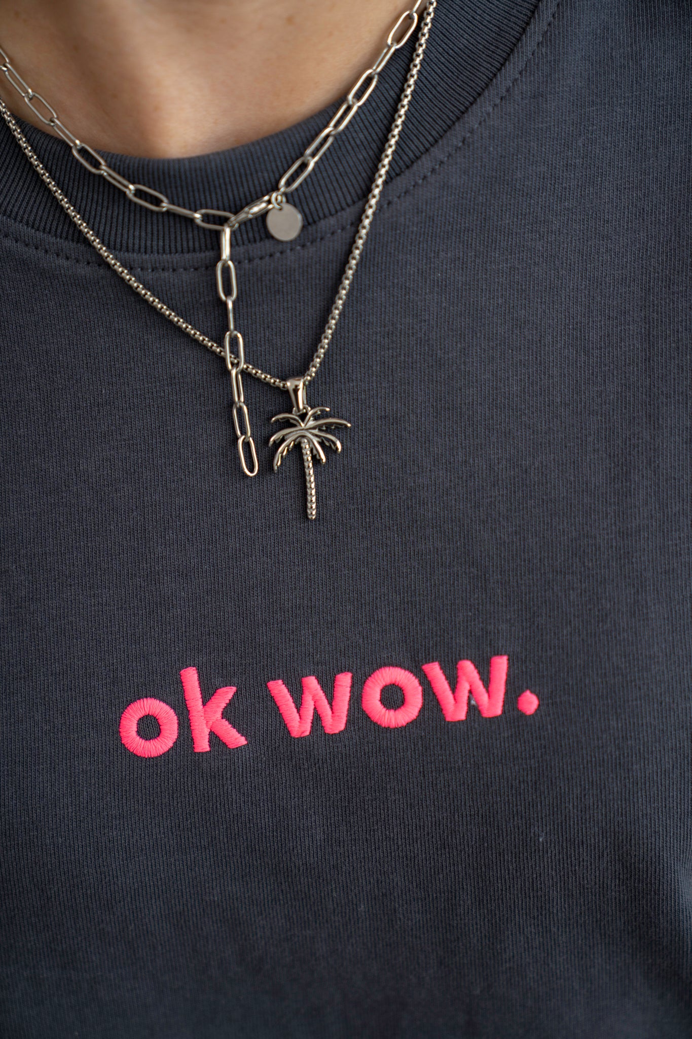 OK WOW T-Shirt Anthrazit