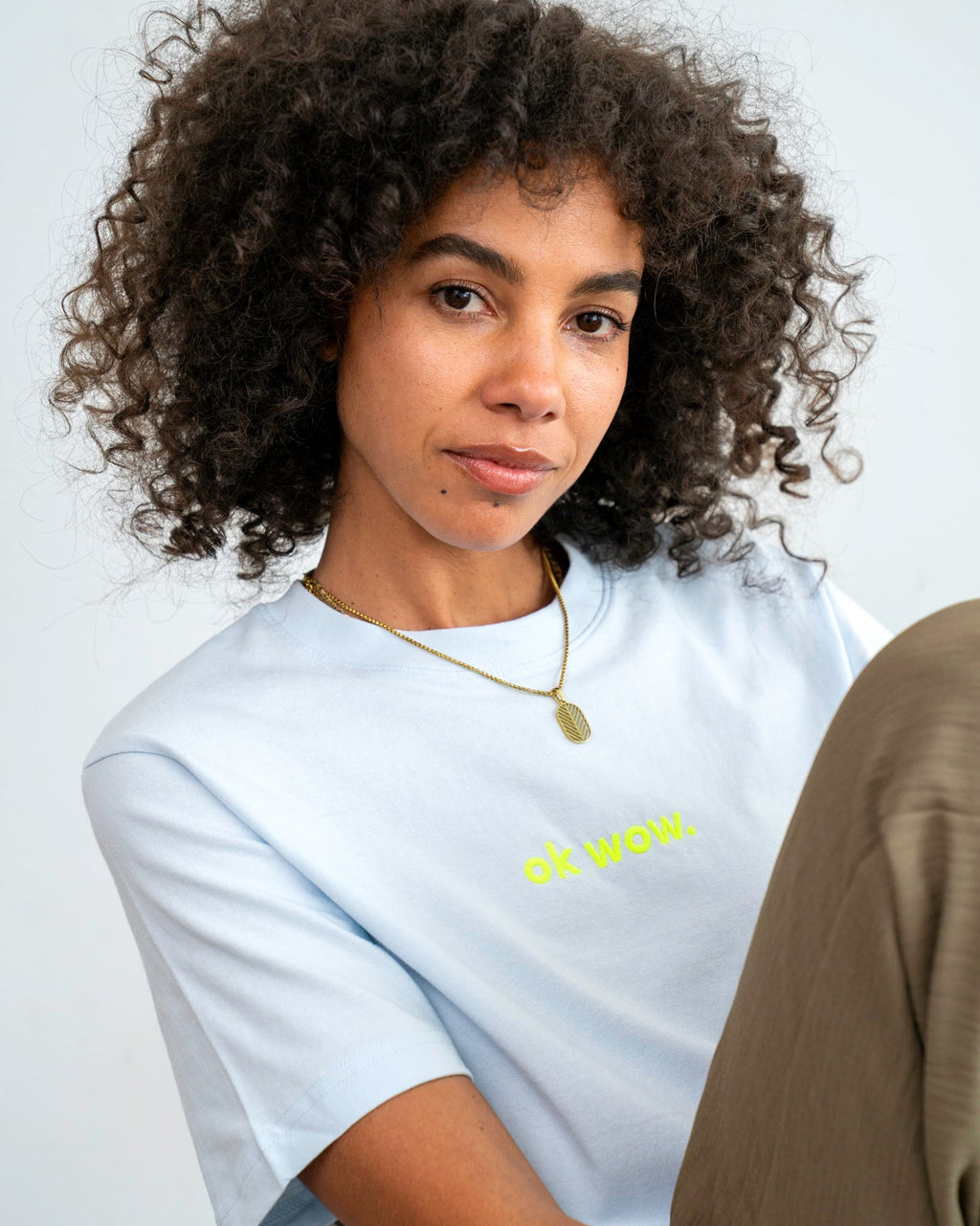 OK WOW T-Shirt Ice-Blue