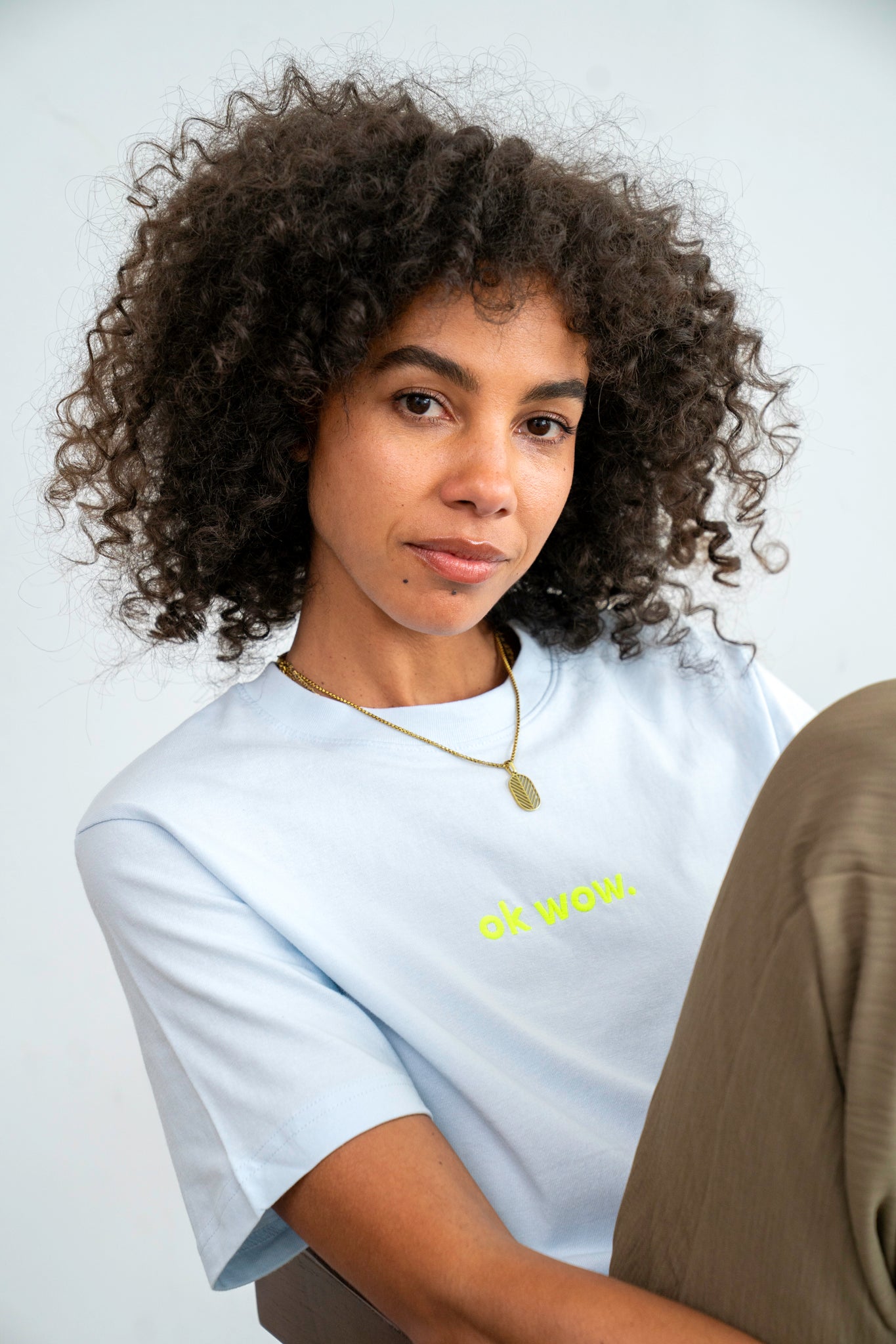 OK WOW T-Shirt Ice-Blue