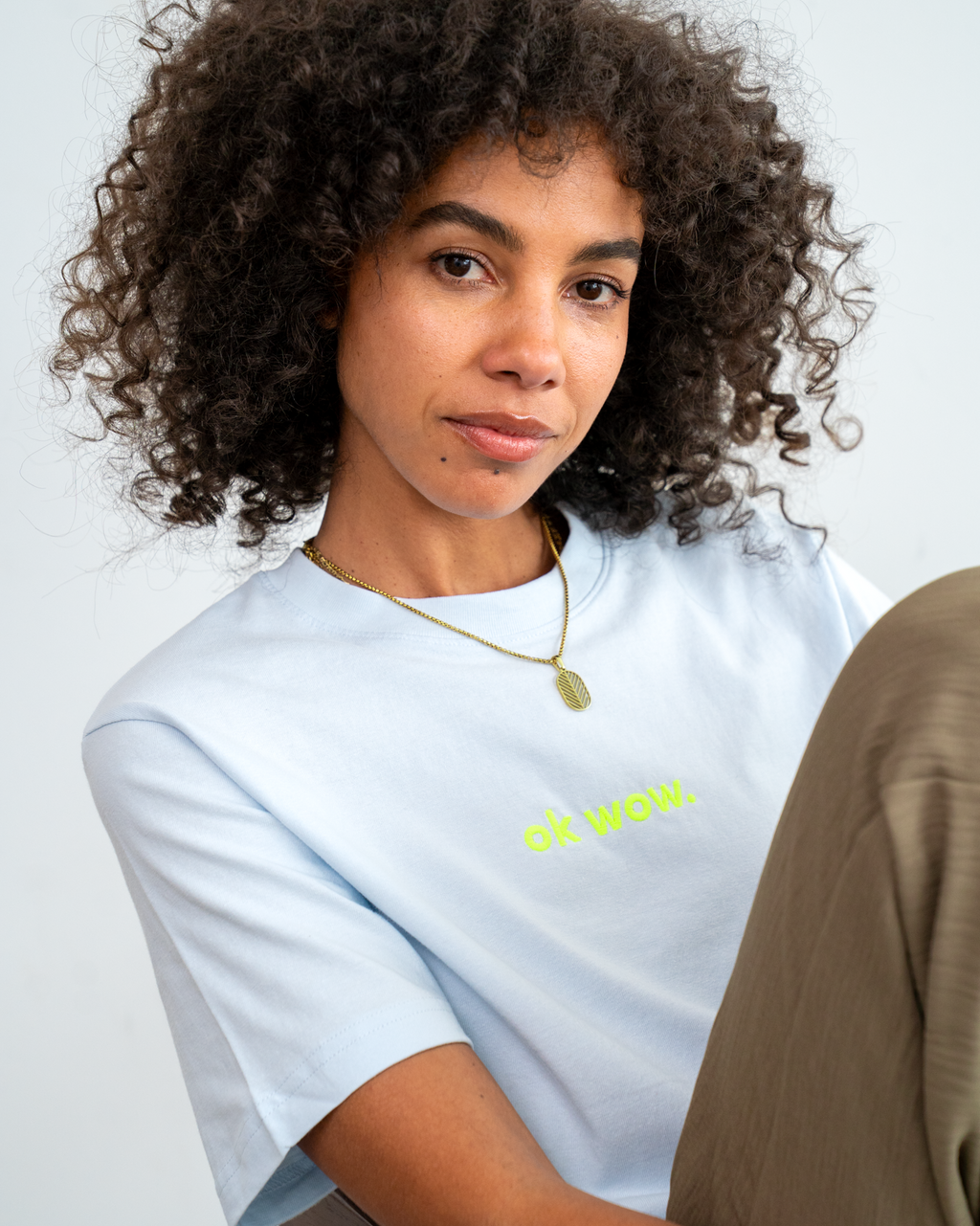 OK WOW T-Shirt Ice-Blue