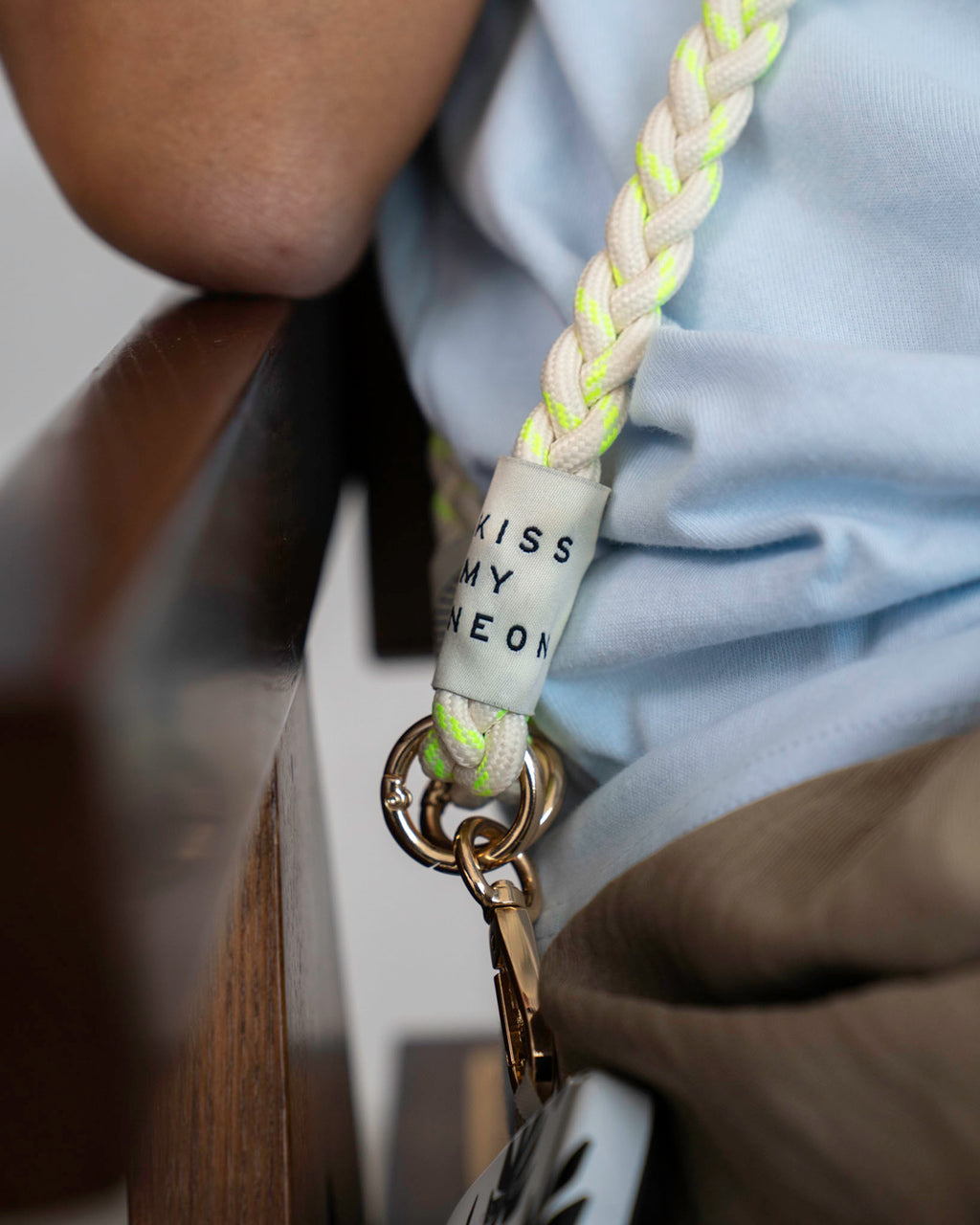 Crossbody Handykette BRAIDED YELLOW