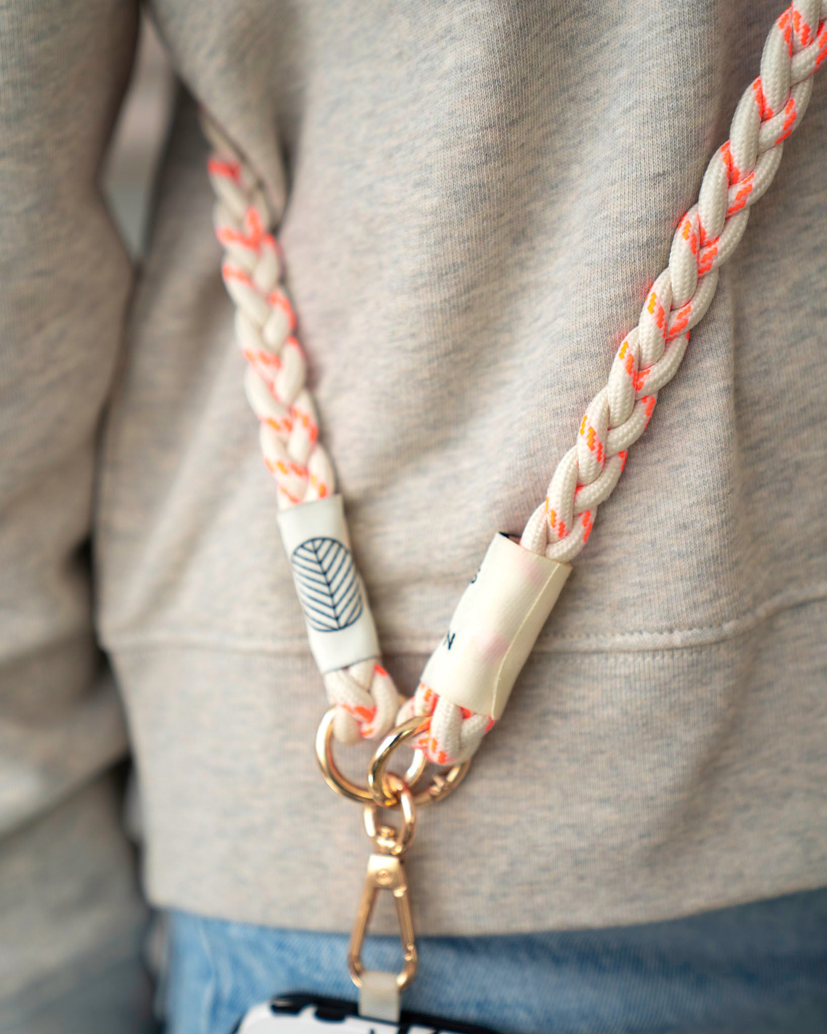 Crossbody Handykette BRAIDED ORANGE