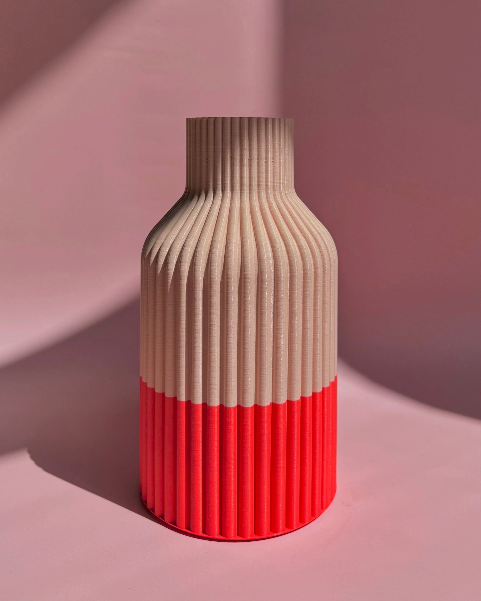 Vase KAJA neon red/rose