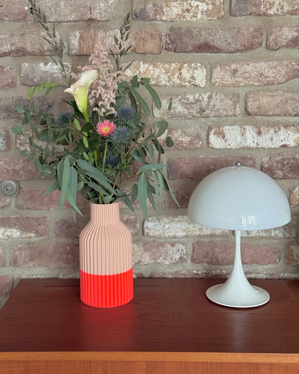 Vase KAJA neon red/rose