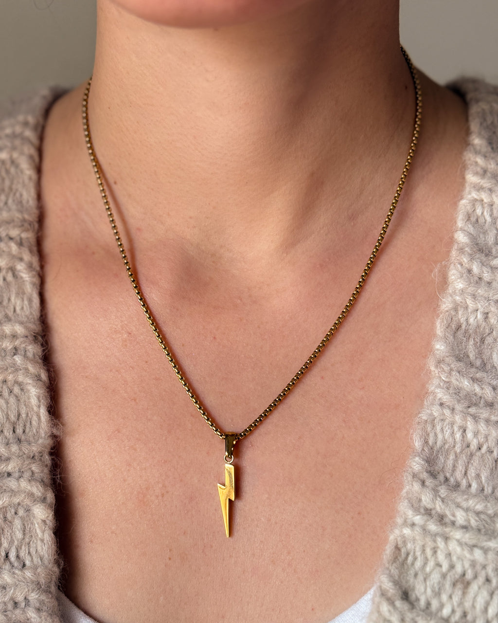 LIGHTNING Necklace Gold
