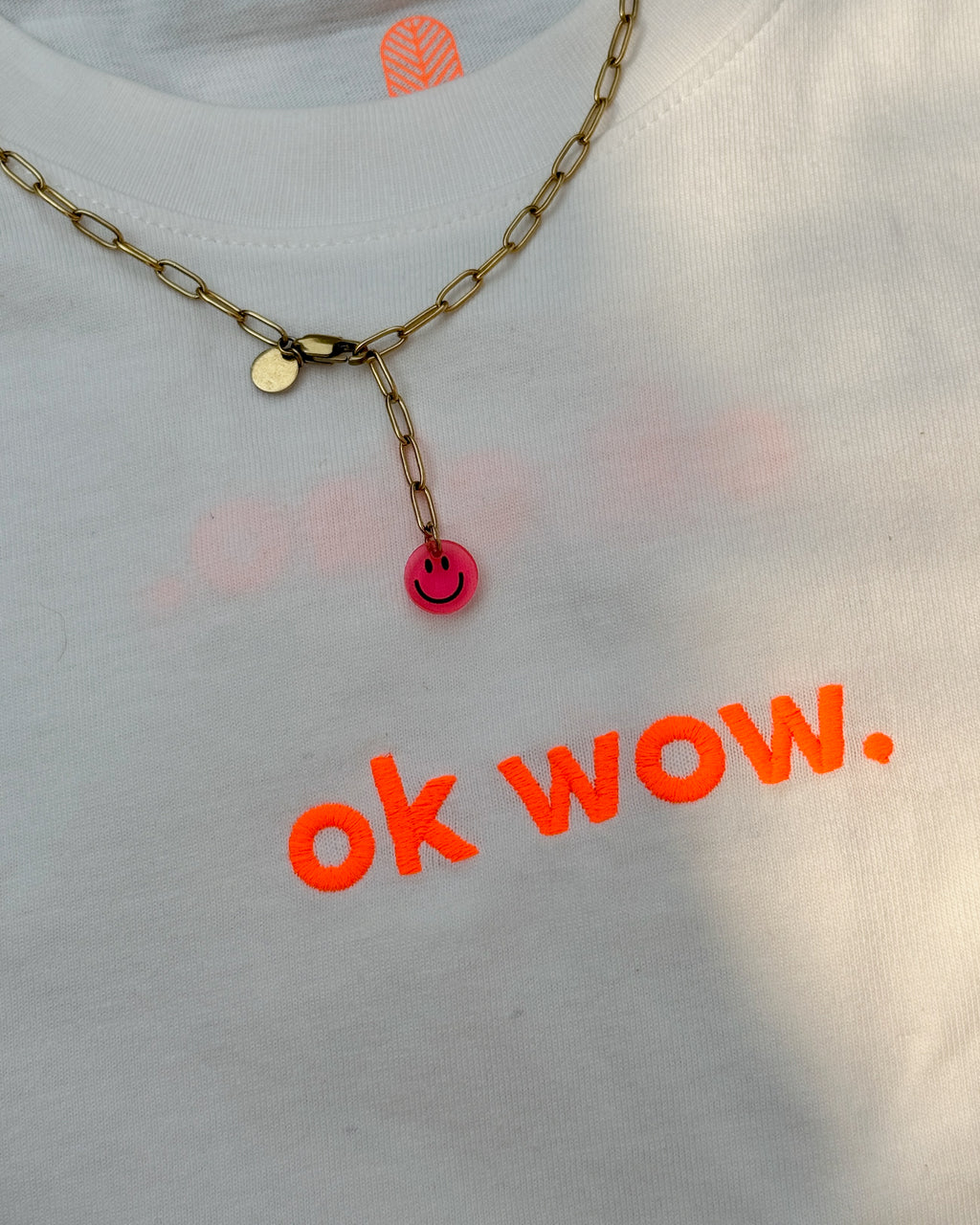 SOHO SMILEY CHAIN PINK GOLD