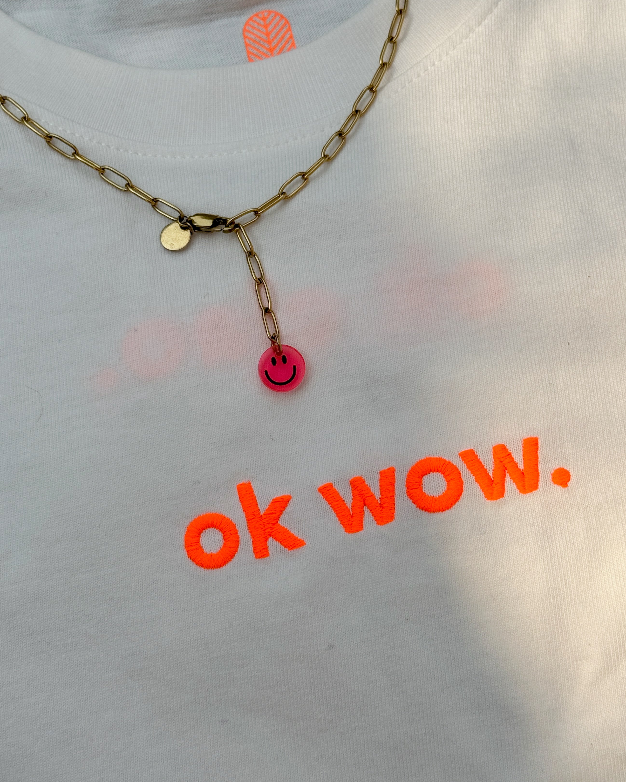SOHO SMILEY CHAIN PINK GOLD