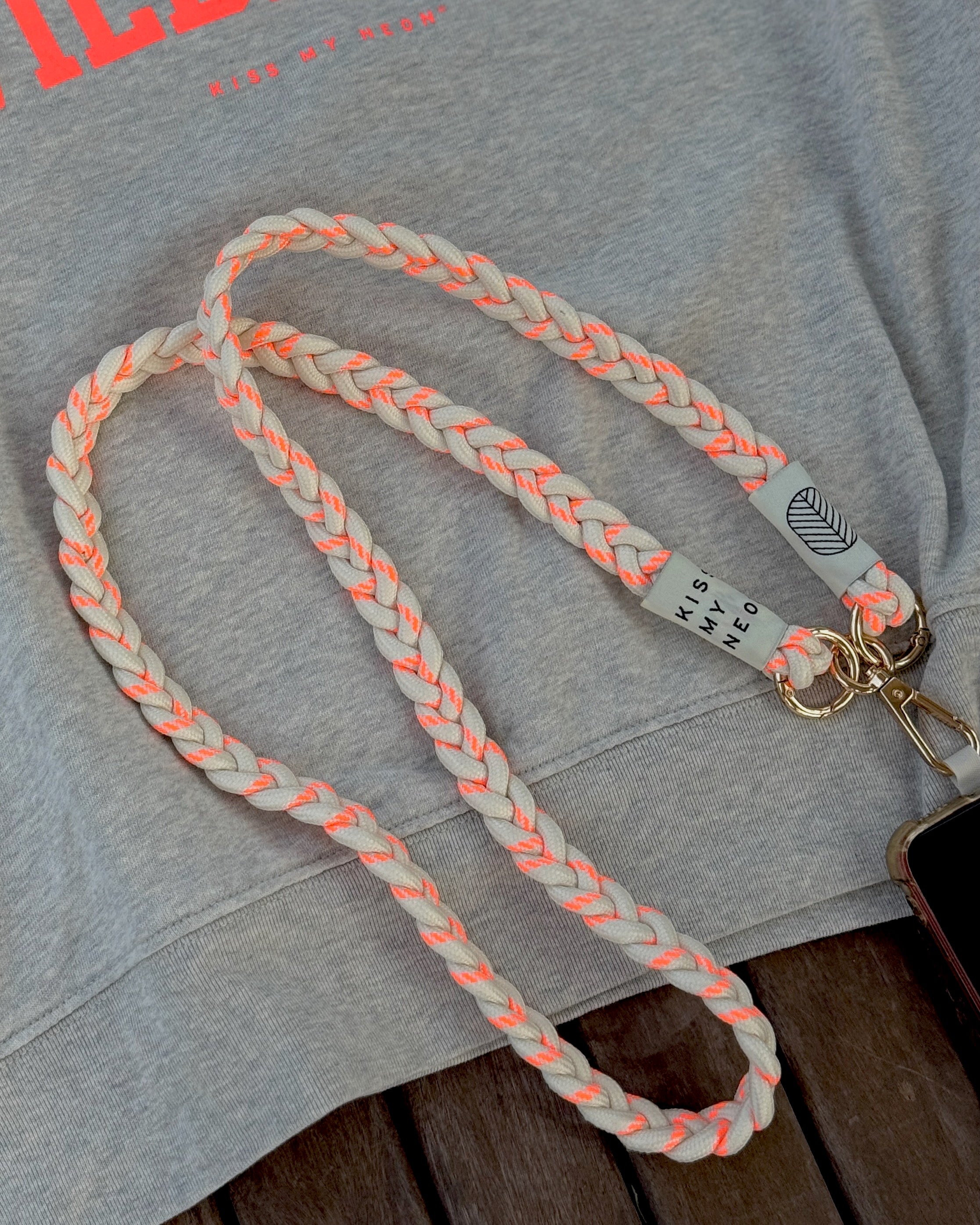 Crossbody Handykette BRAIDED ORANGE