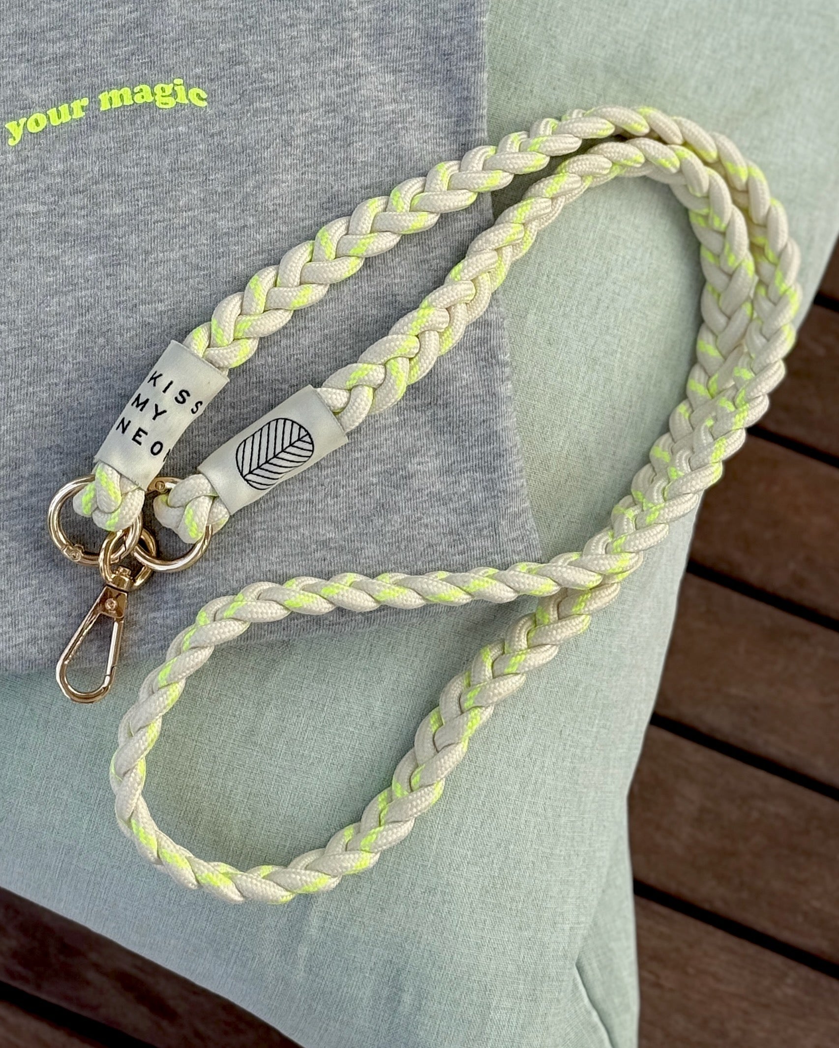Crossbody Handykette BRAIDED YELLOW