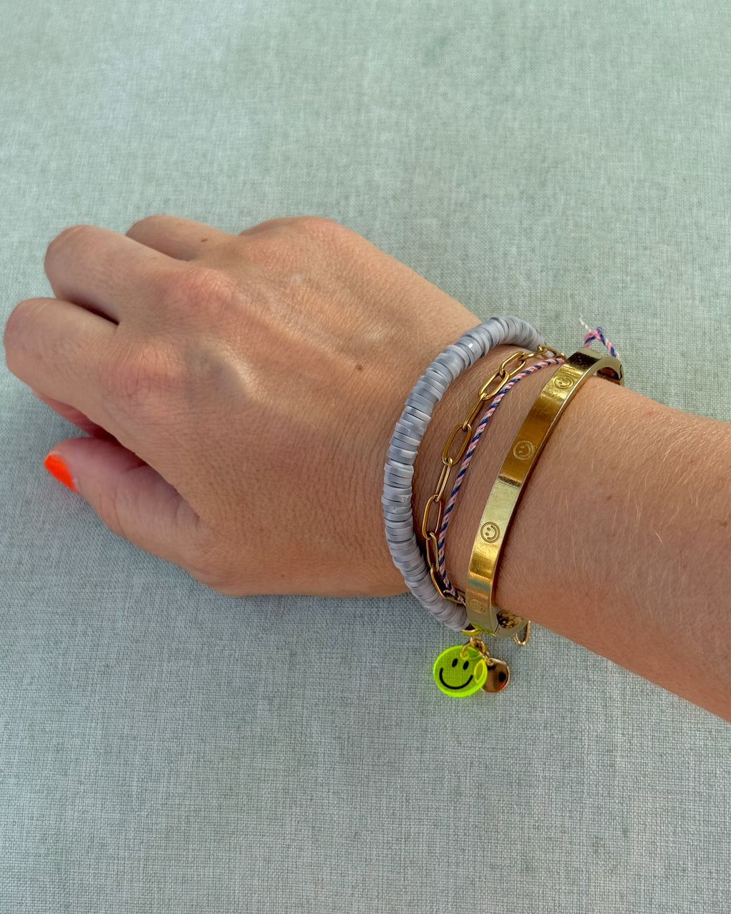 SMILE MARBLE GREY Armband