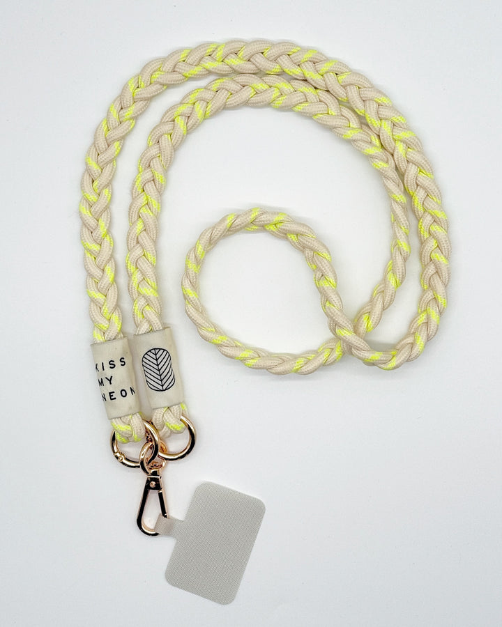 Crossbody Handykette BRAIDED YELLOW