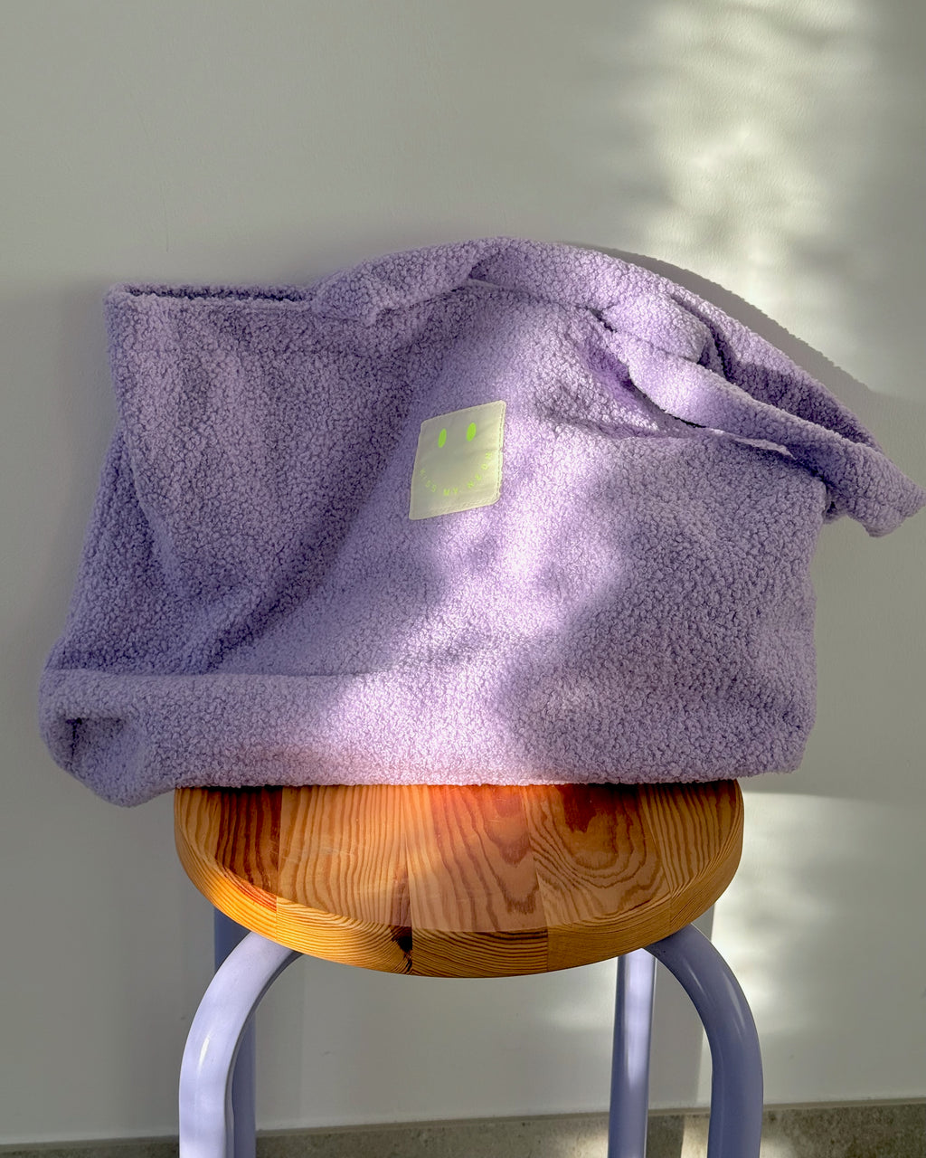 Shopping Bag aus TEDDY Bouclé-Fleece LAVENDEL