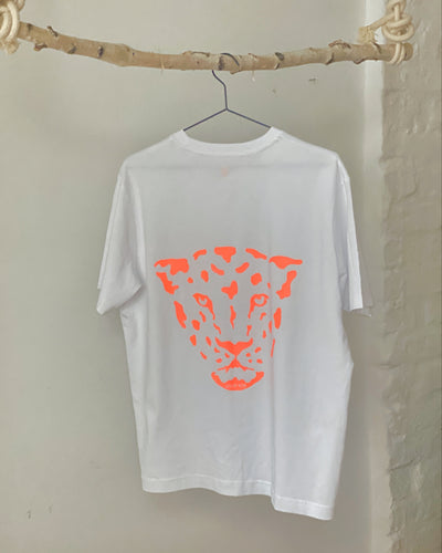 STAY WILD T-Shirt White/Neon-Red