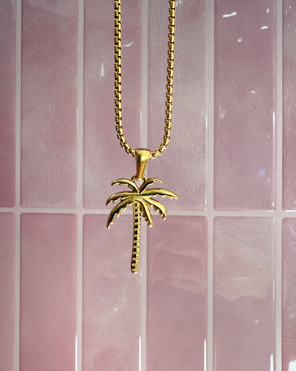 PALM TREE Necklace Gold