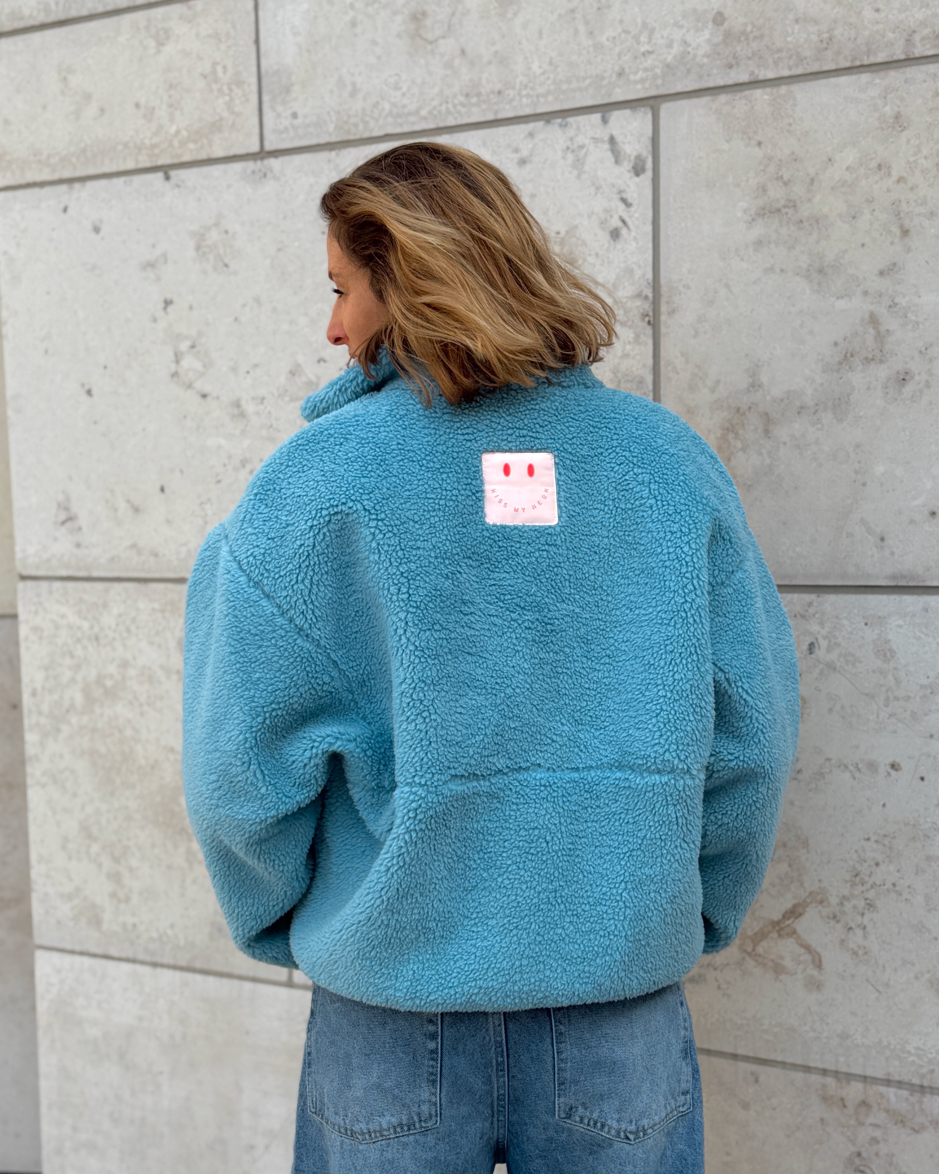 TEDDY FLEECE JACKE Blue