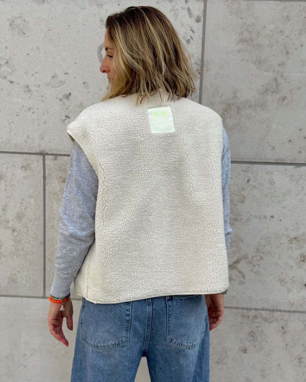 TEDDY FLEECE WESTE Creme