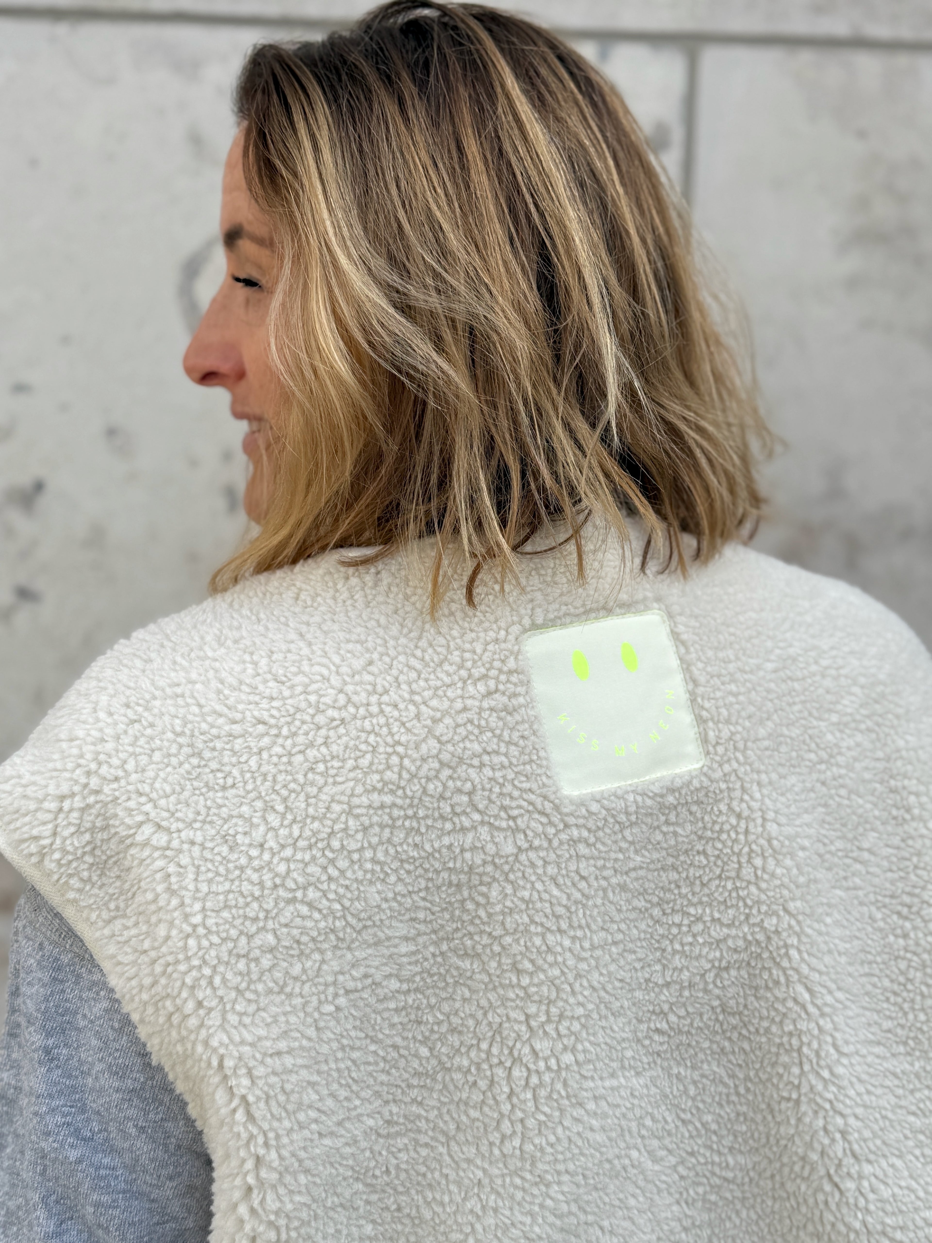 TEDDY FLEECE WESTE Creme