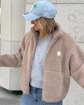 TEDDY FLEECE JACKE Sand