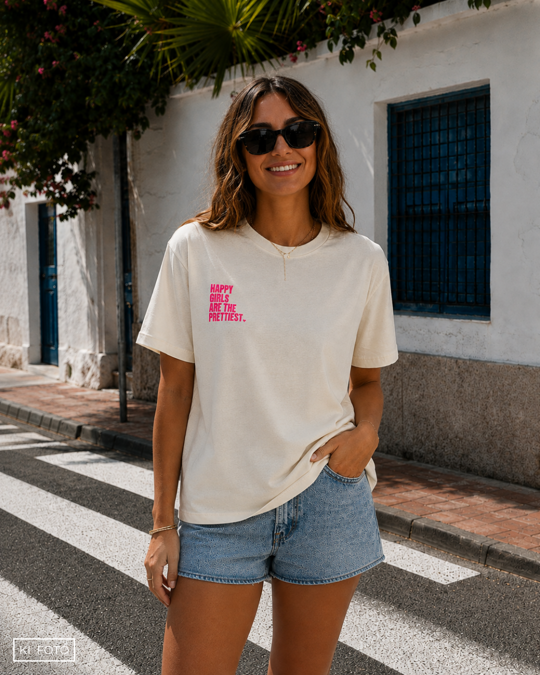 HAPPY GIRLS T-Shirt Off-White