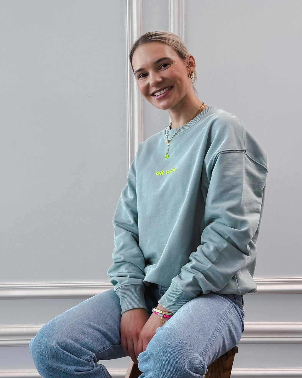 OK WOW Oversized Sweater Aloe