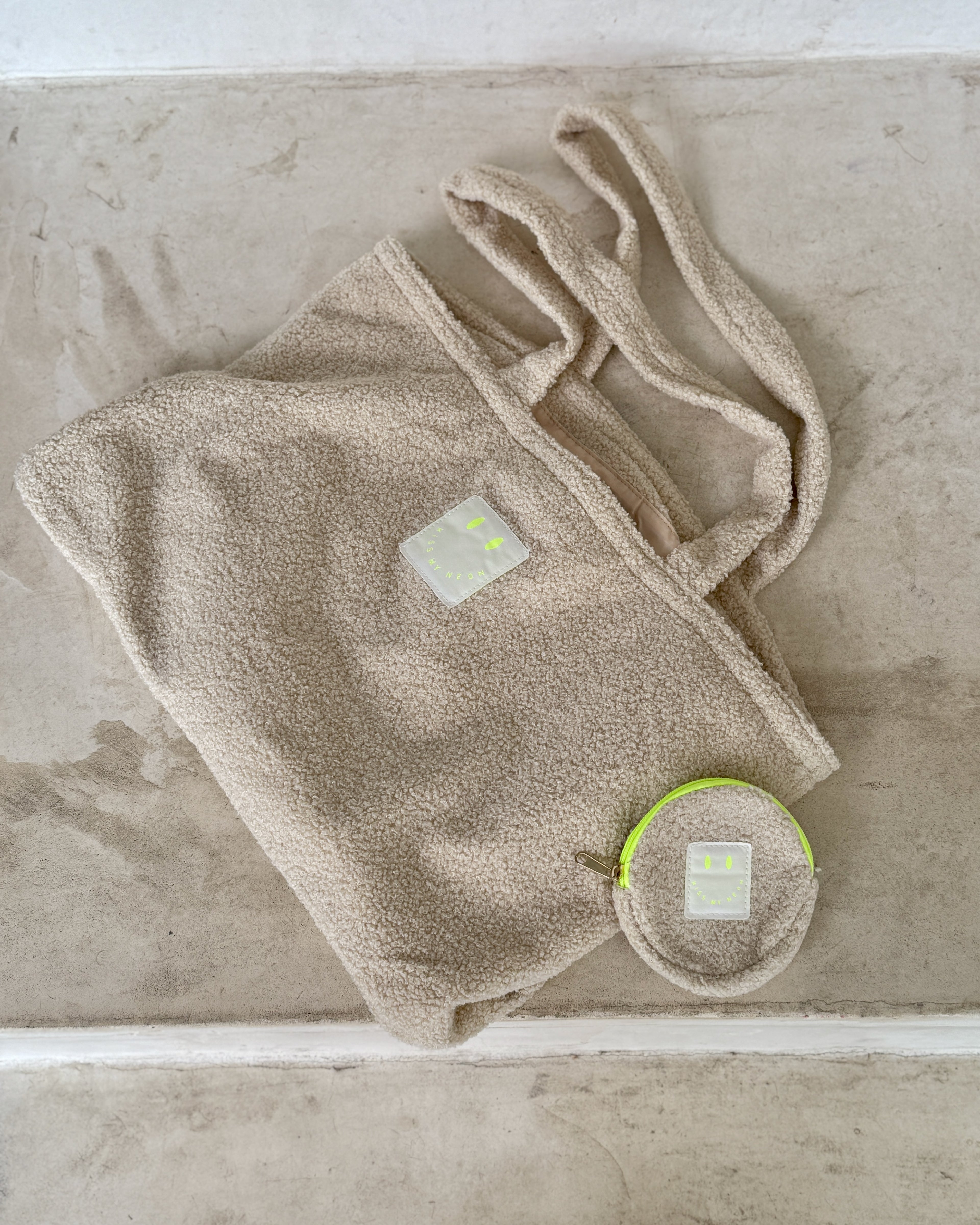 Shopping Bag aus TEDDY Bouclé-Fleece