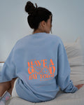 BE KIND Oversized Sweater Serene-Blue