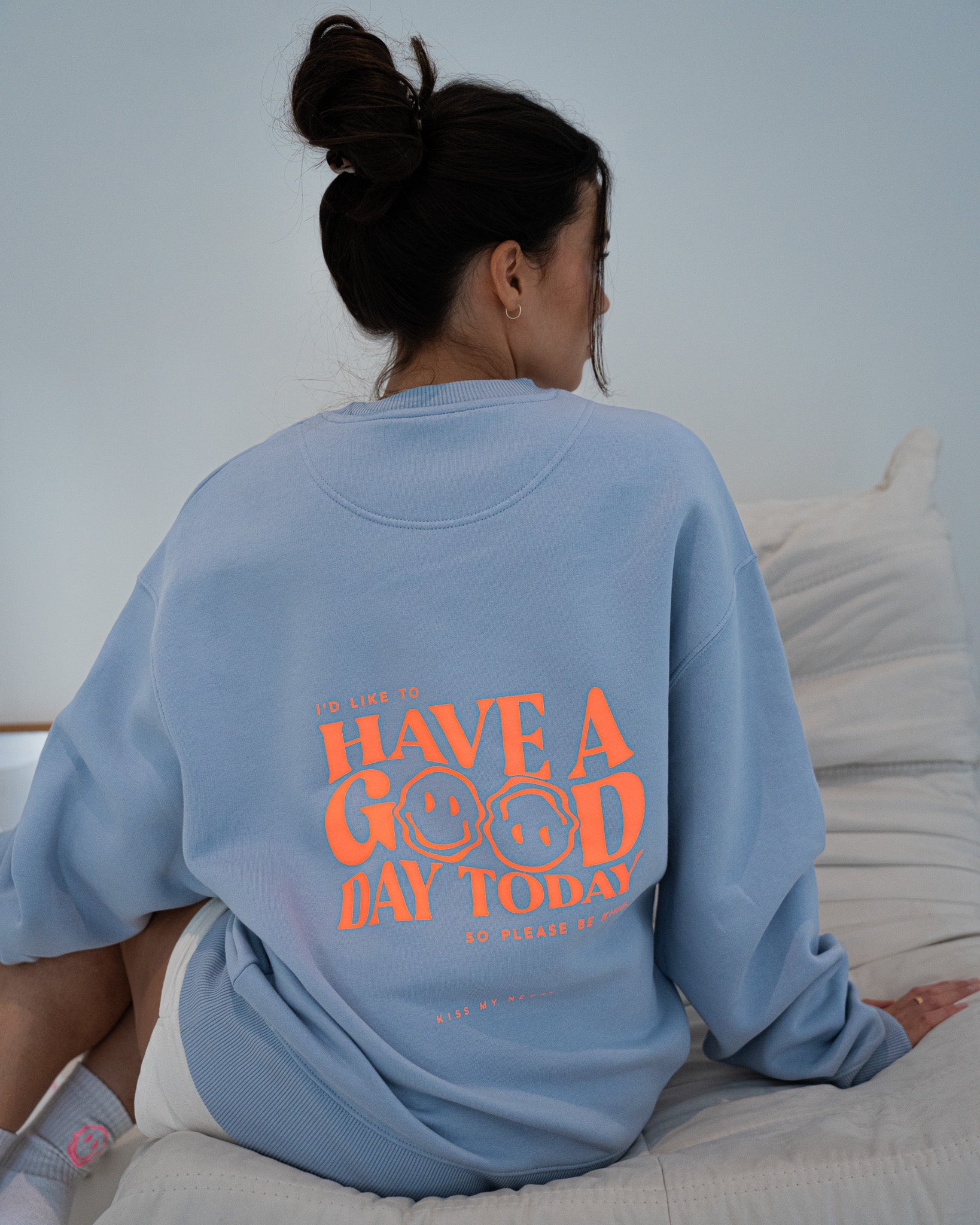 BE KIND Oversized Sweater Serene-Blue