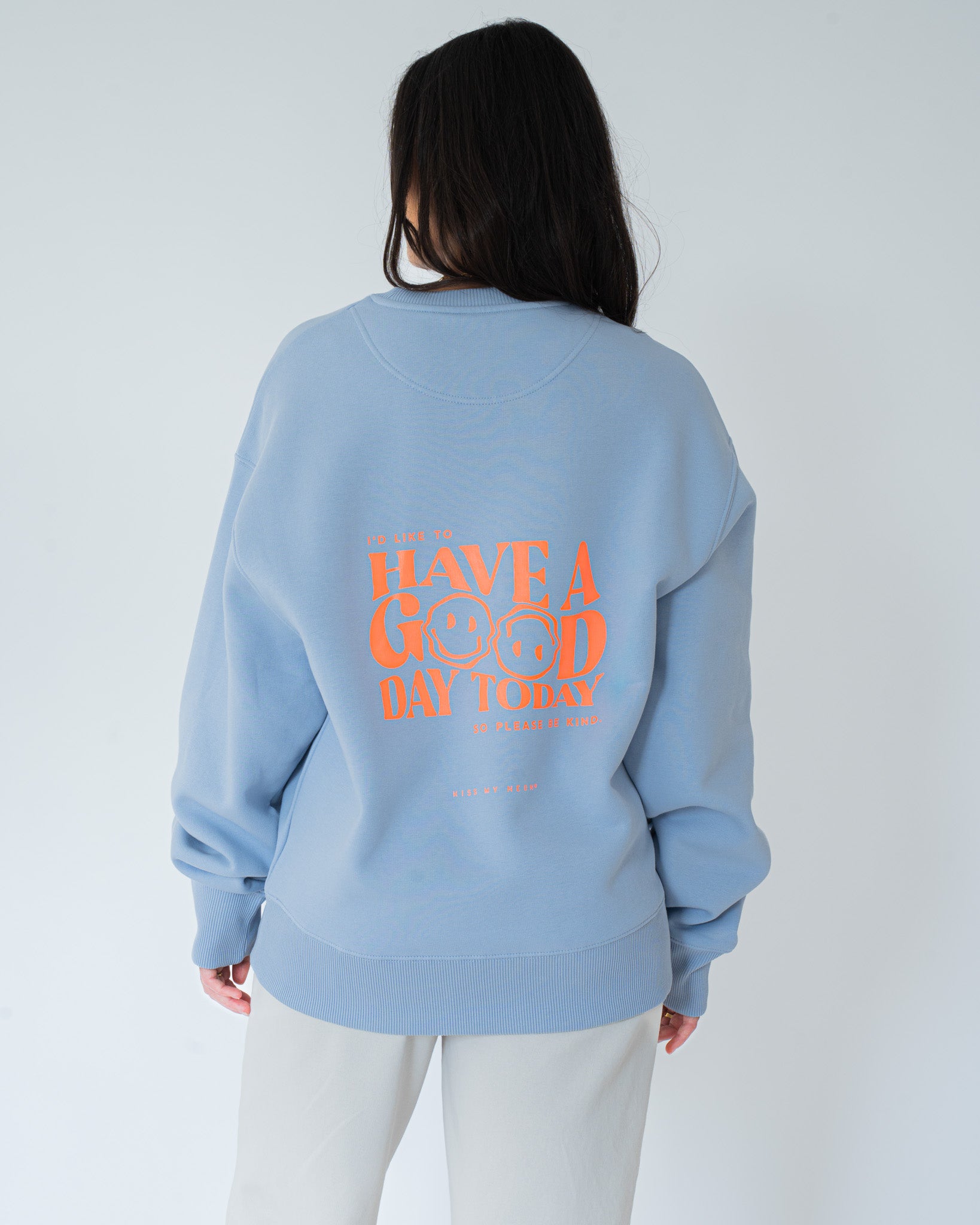 BE KIND Oversized Sweater Serene-Blue