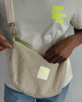 Crossbody Bag aus TEDDY Bouclé-Fleece NATUR