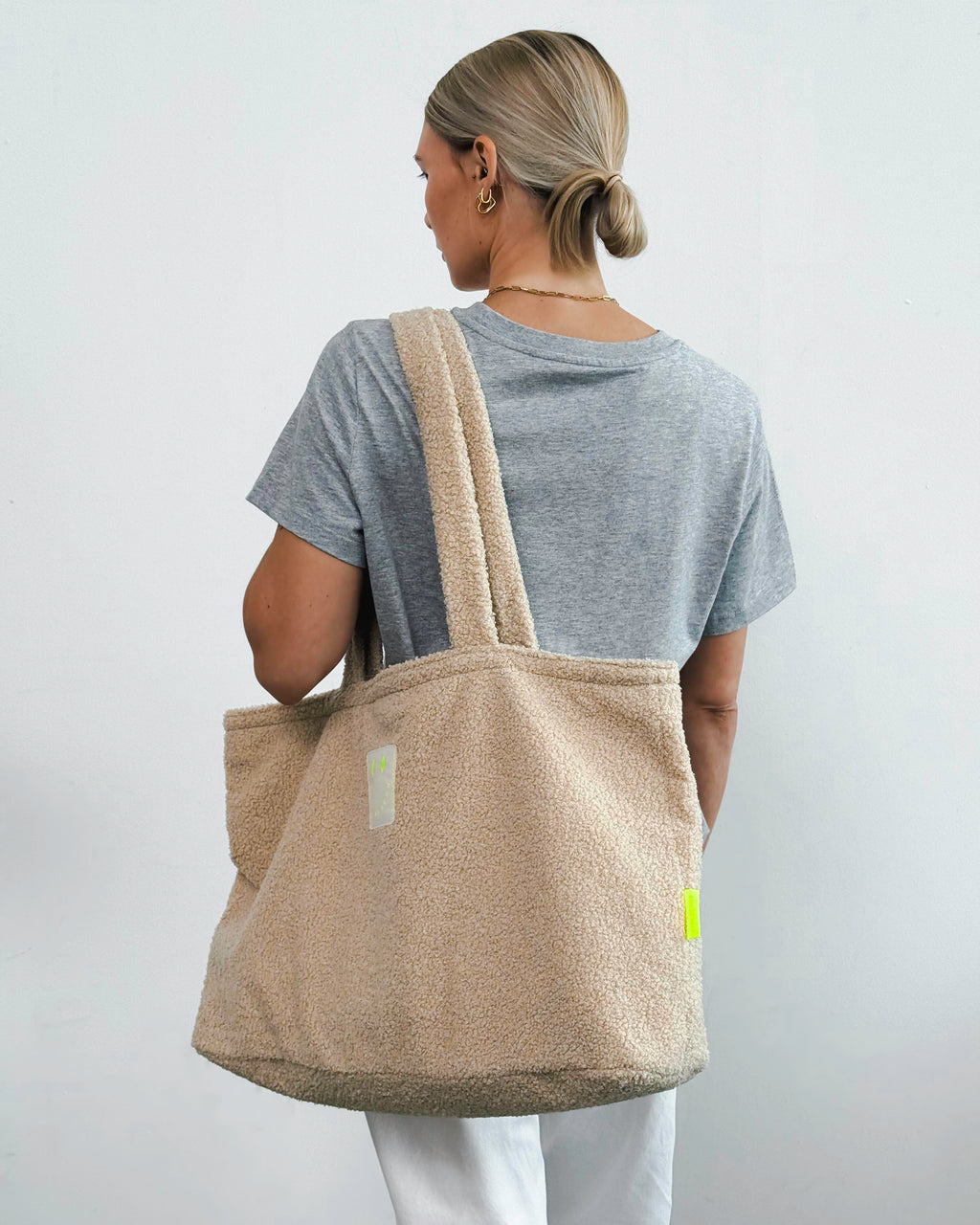 Shopping Bag aus TEDDY Bouclé-Fleece