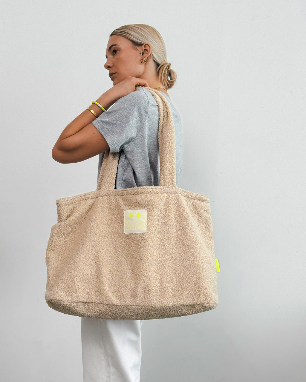 Shopping Bag aus TEDDY Bouclé-Fleece