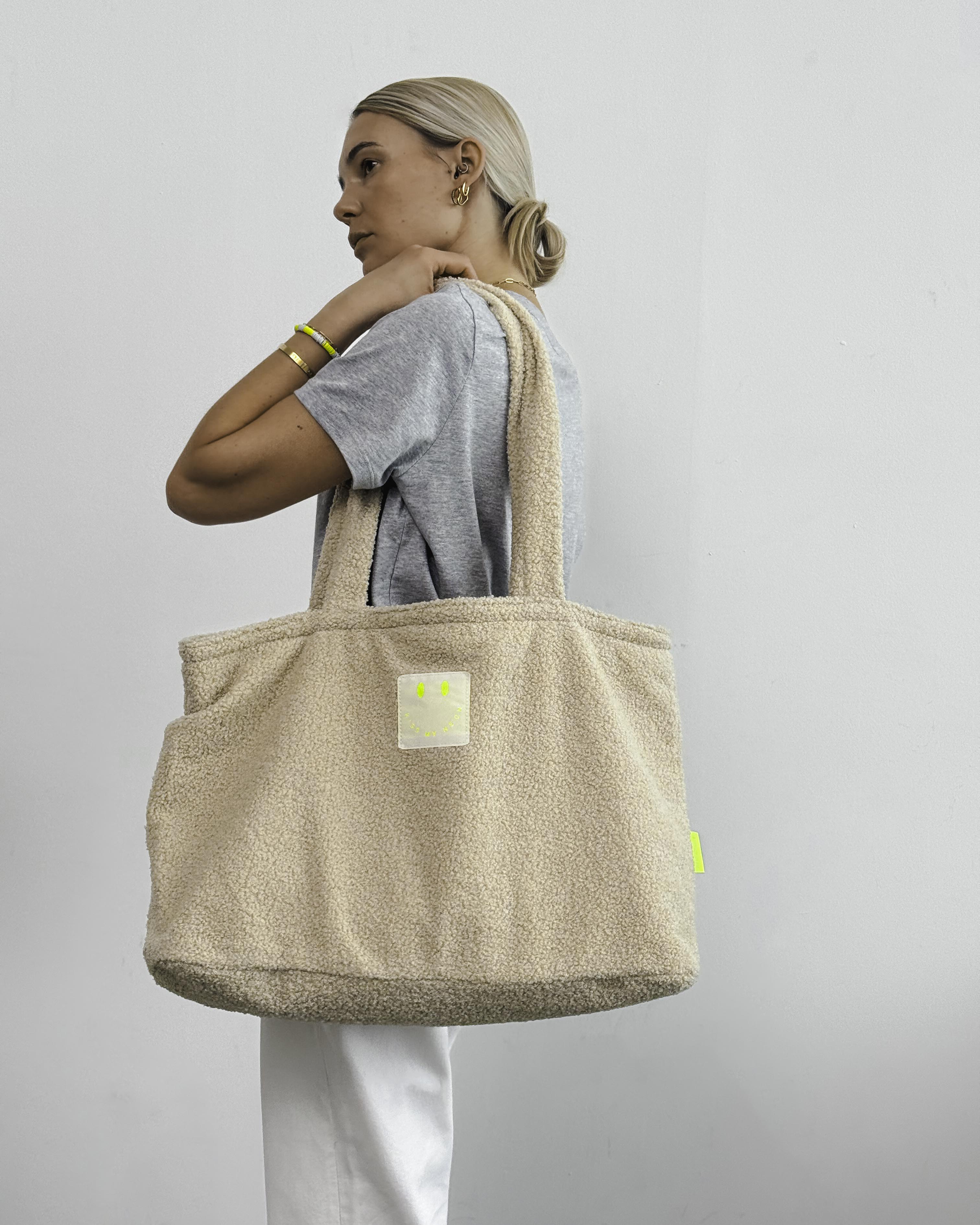 Shopping Bag aus TEDDY Bouclé-Fleece