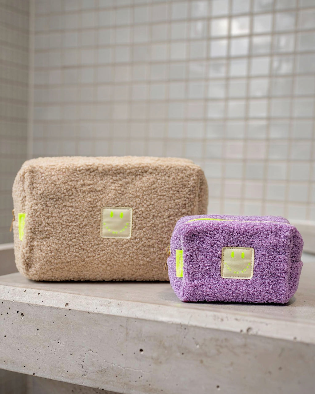 TEDDY BAG SET Natur/Lavendel