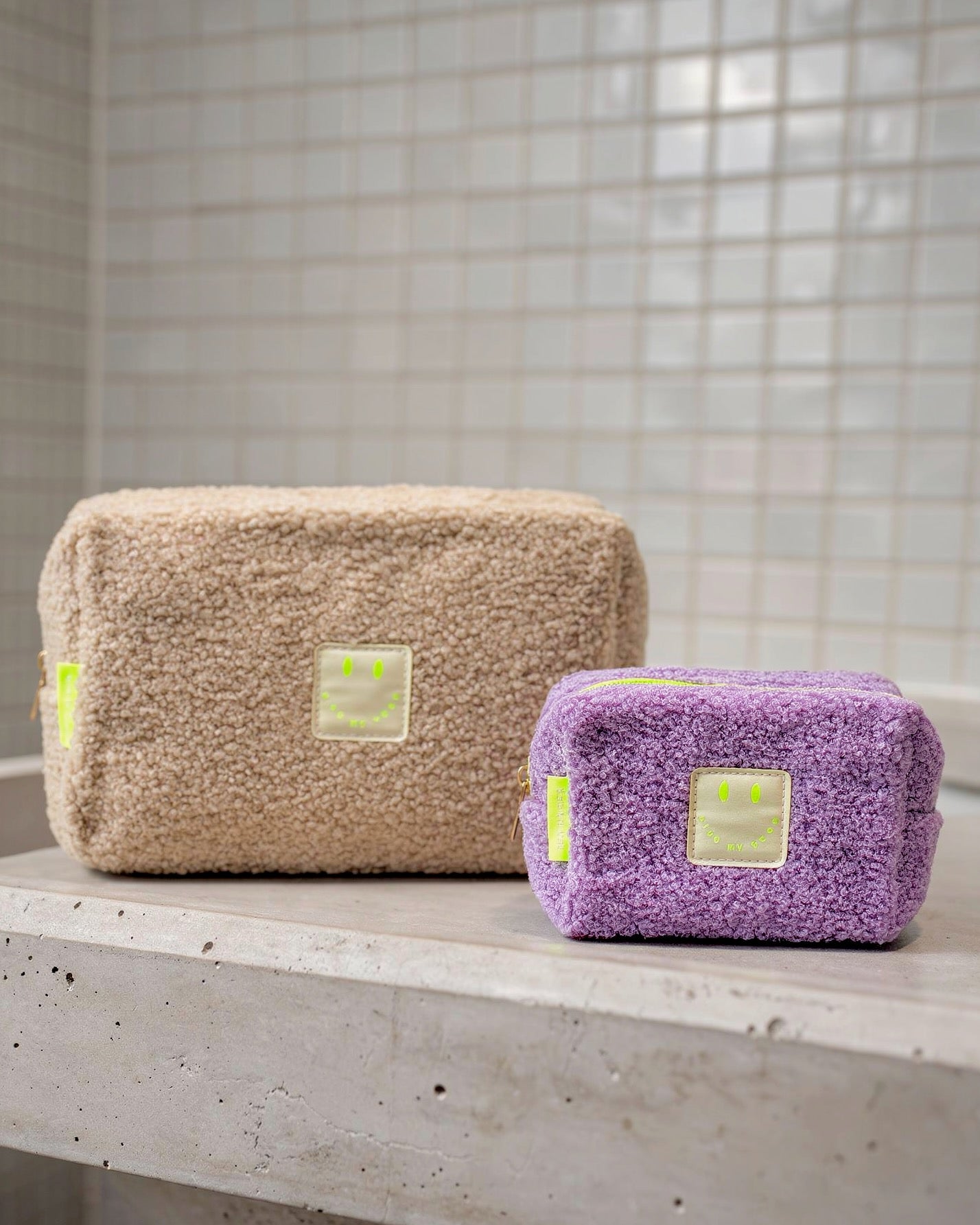 TEDDY BAG SET Natur/Lavendel