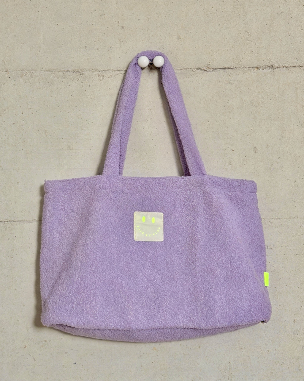 Shopping Bag aus TEDDY Bouclé-Fleece LAVENDEL