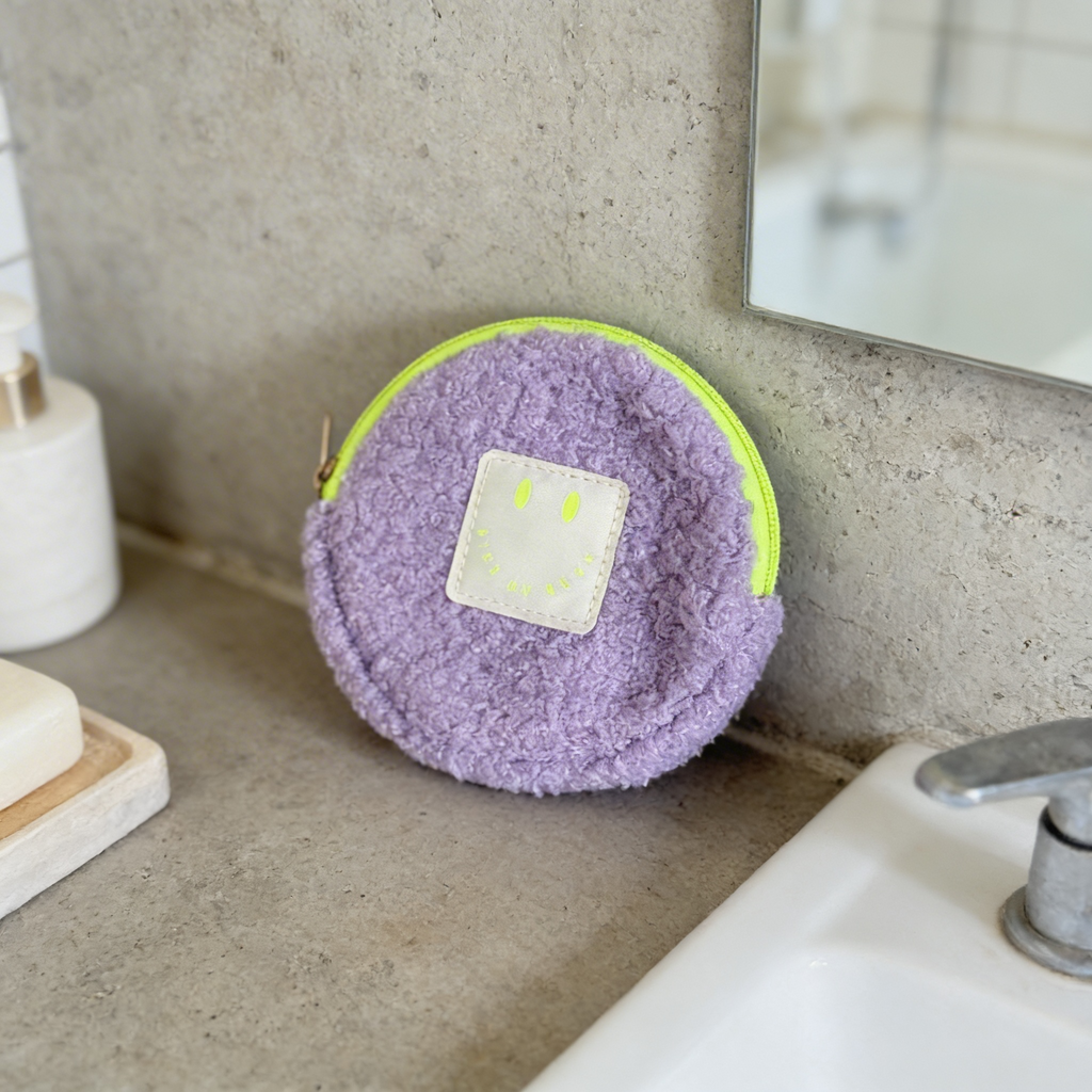 Wallet aus TEDDY Bouclé-Fleece LAVENDEL