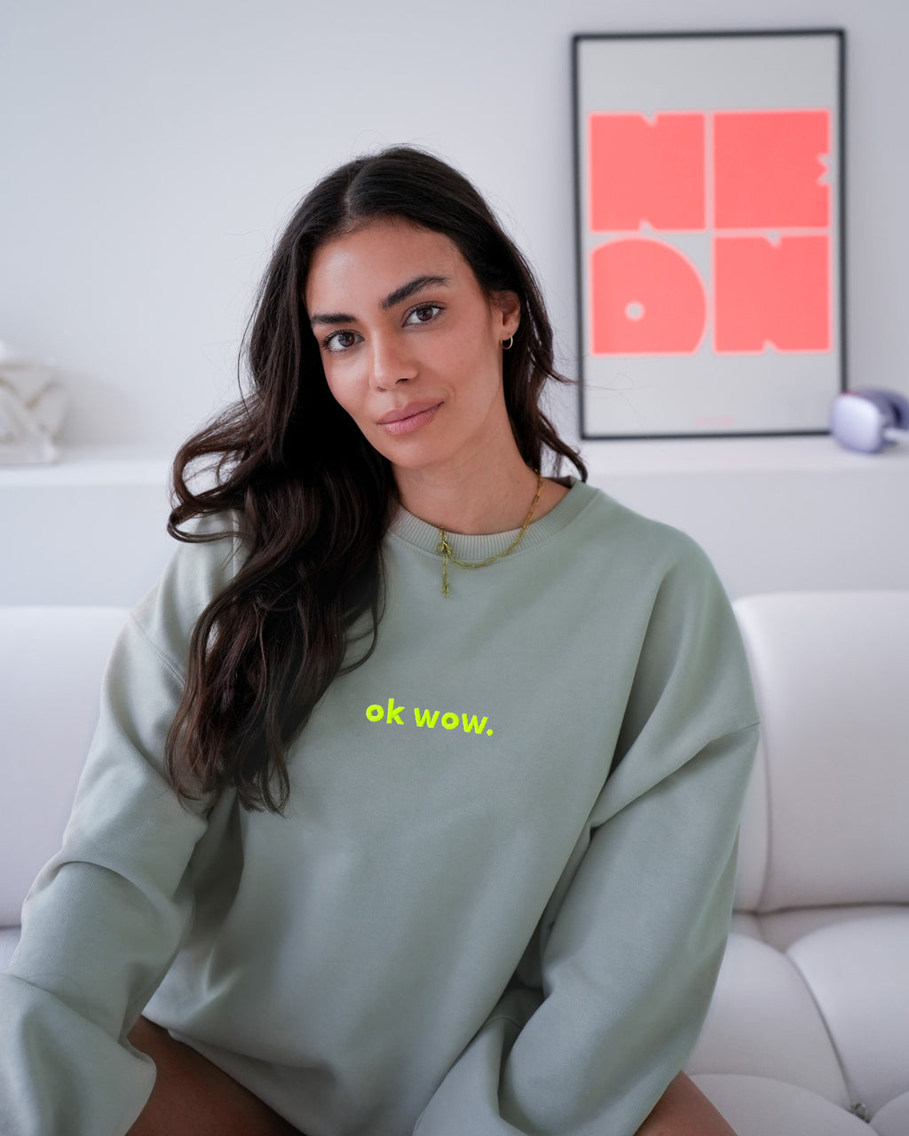 OK WOW Oversized Sweater Aloe