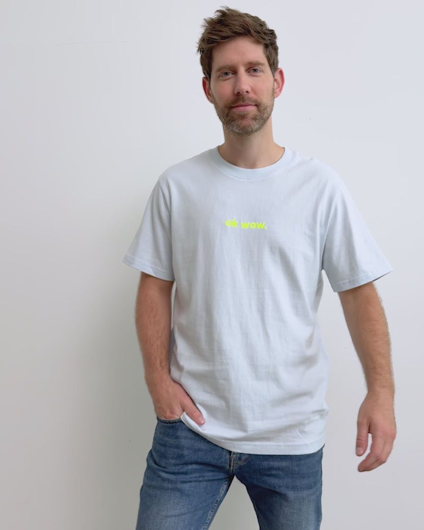 OK WOW T-Shirt Ice-Blue