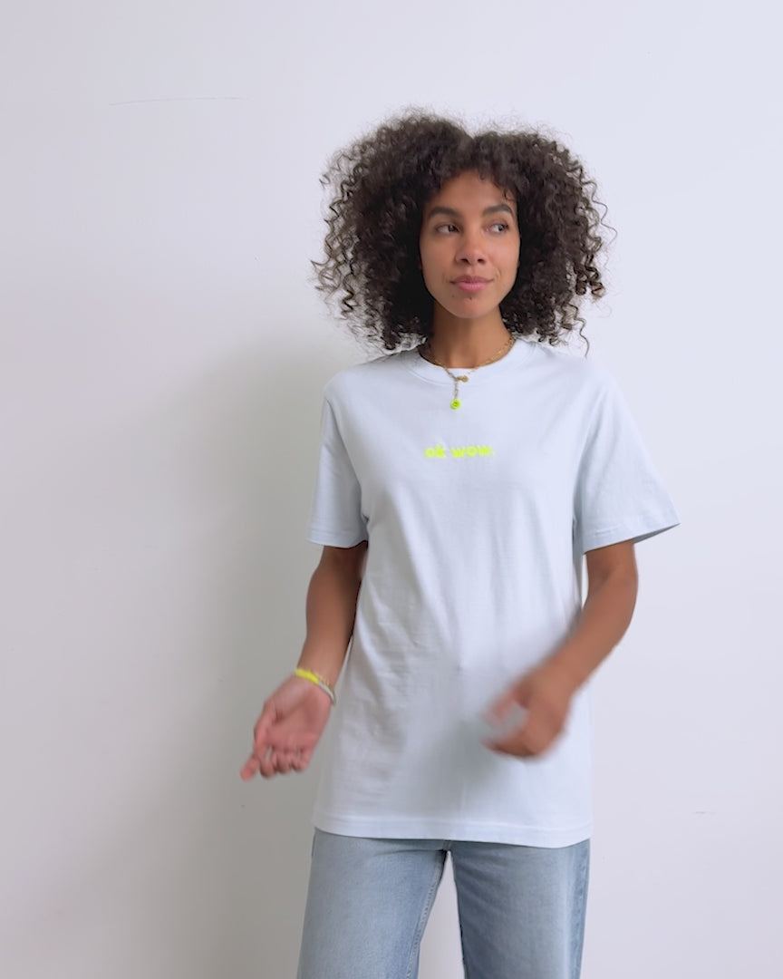 OK WOW T-Shirt Ice-Blue